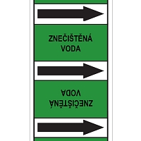 Značení potrubí, znečištěná voda